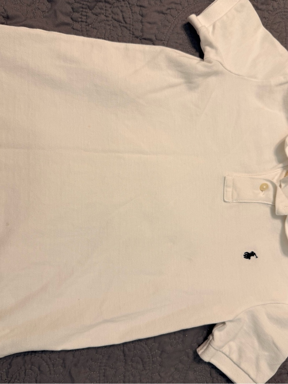 Polo by Ralph Lauren White Polo with Navy Pony
